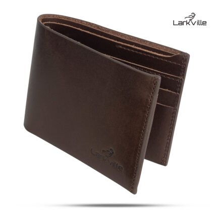 Larkville Heritage Series | RFID Protected Leather Bifold Wallet for Men -Nut Brown