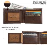 Larkville Heritage Series | RFID Protected Leather Bifold Wallet for Men -Nut Brown - Image 5