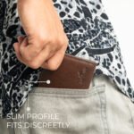 Larkville Heritage Series | RFID Protected Leather Bifold Wallet for Men -Nut Brown - Image 7