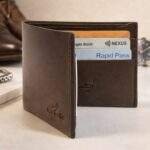 Larkville Heritage Series | RFID Protected Leather Bifold Wallet for Men -Nut Brown