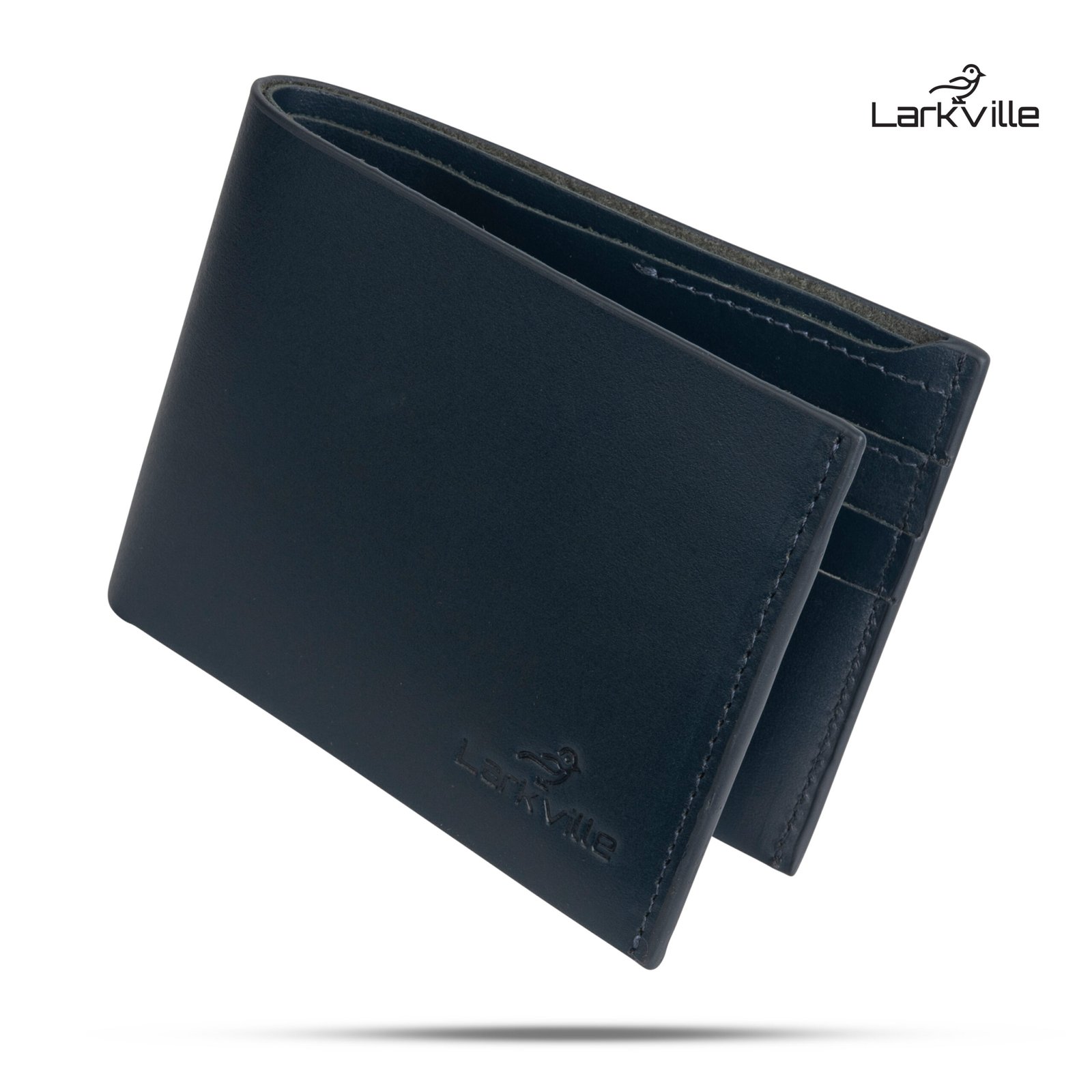 1 Larkville Heritage Series | RFID Protected Leather Bifold Wallet for Men -Navy - Image 1