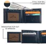 Larkville Heritage Series | RFID Protected Leather Bifold Wallet for Men -Navy - Image 5