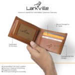 Larkville Heritage Series | RFID Protected Leather Bifold Wallet for Men -Brown - Image 3