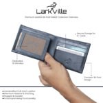 Larkville Heritage Series | RFID Protected Leather Bifold Wallet for Men -Navy - Image 3