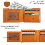 Larkville Heritage Series | RFID Protected Leather Bifold Wallet for Men -Natural - Image 5