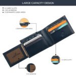 Larkville Heritage Series | RFID Protected Leather Bifold Wallet for Men -Navy - Image 4