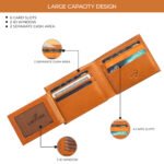 Larkville Heritage Series | RFID Protected Leather Bifold Wallet for Men -Natural - Image 4
