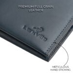 Larkville Heritage Series | RFID Protected Leather Bifold Wallet for Men -Navy - Image 6