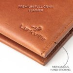 Larkville Heritage Series | RFID Protected Leather Bifold Wallet for Men -Brown - Image 6