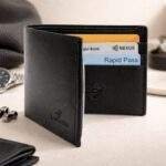 Larkville Heritage Series | RFID Protected Leather Bifold Wallet for Men -Black