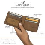 Larkville Orion Series | RFID Protected Leather Bifold Wallet for Men -Crazy Brown - Image 2