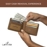 Larkville Orion Series | RFID Protected Leather Bifold Wallet for Men -Crazy Brown - Image 3