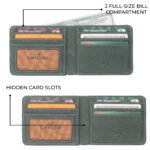 Larkville Orion Series | RFID Protected Leather Bifold Wallet for Men -Dark Olive - Image 3